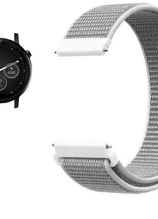 Нейлоновий ремінець для годинника motorola moto 360 2nd gen (46mm) - white