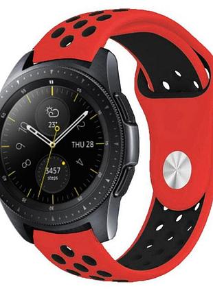 Спортивний ремінець primo perfor sport годинника для samsung galaxy watch 42 mm (sm-r810) - red&black