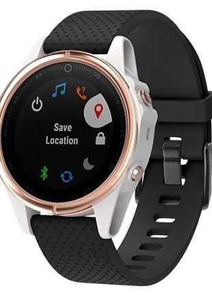 Силиконовый ремешок primo для часов garmin fenix 5s / 5s plus / 6s / 6s pro / 7s / 7s pro - black