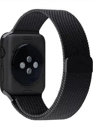 Миланский сетчатый ремешок primo для apple watch 38mm / 40mm / 41mm - black