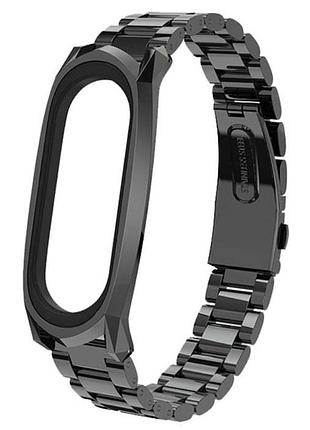 Металлический ремешок primo mijobs для фитнес-браслета xiaomi mi smart band 5 - black