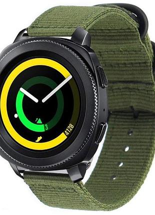 Нейлоновий ремінець primo traveller для годинника samsung sport gear sm-r600 - army green