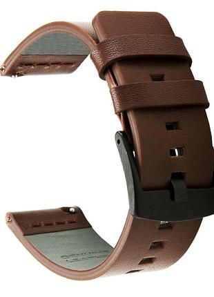 Кожаный ремешок primo classic для часов xiaomi watch s4 - coffee