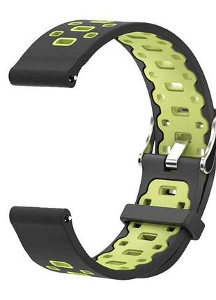 Спортивный ремешок primo perfor classic для garmin vivoactive 3/ vivomove hr/ forerunner 245/645 - black&green