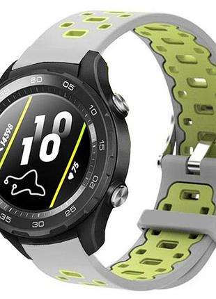 Спортивный ремешок primo perfor classic для часов huawei watch 2 - grey&green