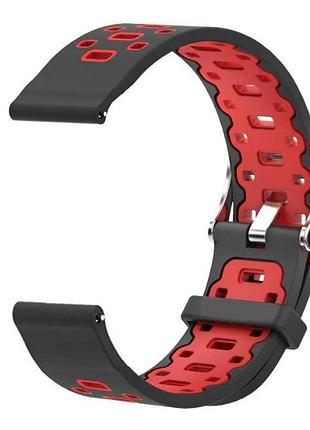 Спортивный ремешок primo perfor classic для garmin vivoactive 3/ vivomove hr / forerunner 245/645 - black&red