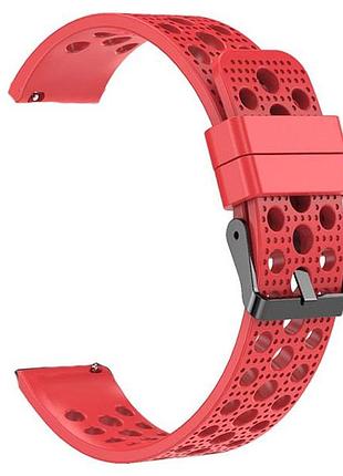 Спортивный ремешок с перфорацией для часов samsung galaxy watch 42 mm (sm-r810) - red