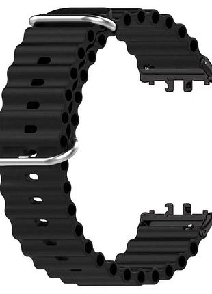 Силиконовый ремешок primo ocean для смарт-часов samsung galaxy fit 3 (sm-r390) - black