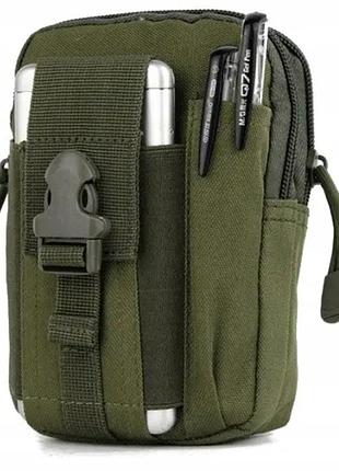 Тактична сумка primo molle підсумок органайзер універсальний - army green