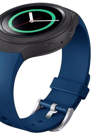 Силіконовий ремінець primo для годинника samsung gear s2 sports sm-r720 / sm-r730 dark blue