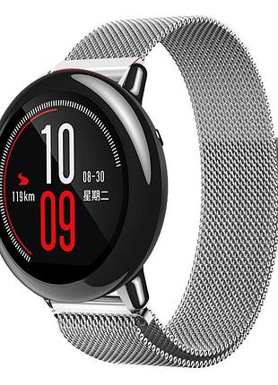 Міланський сітчастий ремінець primo для годинника xiaomi huami amazfit sport smartwatch - silver
