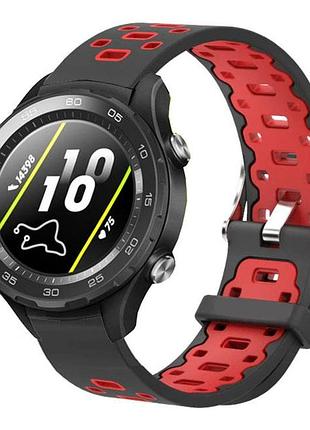Спортивний ремінець primo perfor classic для годинника huawei watch 2 - black&red
