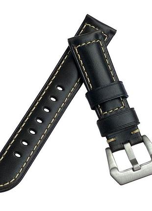 Шкіряний ремінець primolux f001 steel buckle для годинника honor magicwatch 2 42mm - black