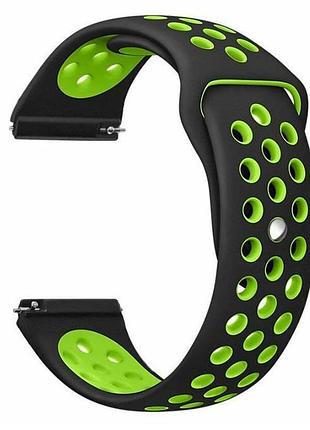 Спортивний ремінець primo perfor sport для garmin vivoactive 3 / vivomove hr / forerunner 245/645 - black&green