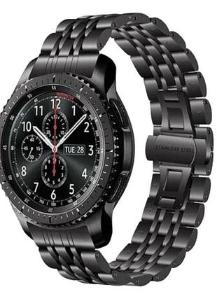 Металевий ремінець primo steel link для годинника samsung gear s3 classic sm-r770 / frontier sm-r760 - black