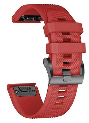 Силиконовый ремешок primo для часов garmin fenix 7 / fenix 7 pro / fenix 8 47mm / fenix e - red
