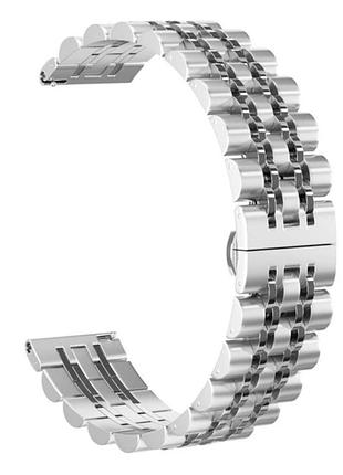 Металевий ремінець primolux steel link для годинника amazfit gtr 2 / amazfit gtr 3 - silver