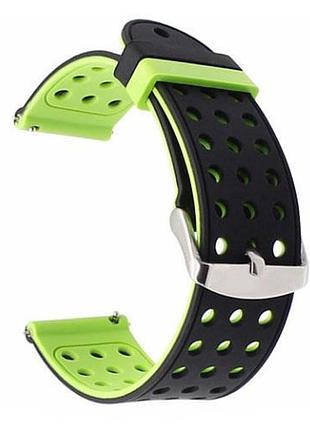 Подвійний ремінець primo з перфорацією для годинника xiaomi watch s4 - black&green