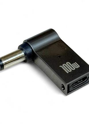 Адаптер для заряджання ноутбуків type-c to dc 5.5-2.1mm 100w