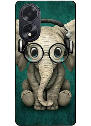 Силіконовий чохол бампер для oppo a38 з малюнком слоник