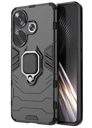 Чехол бампер primolux ring armor для xiaomi redmi turbo 3 / poco f6 - black