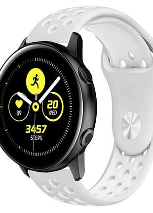 Спортивный ремешок primo perfor sport для часов samsung galaxy watch active / active 2 - grey&white