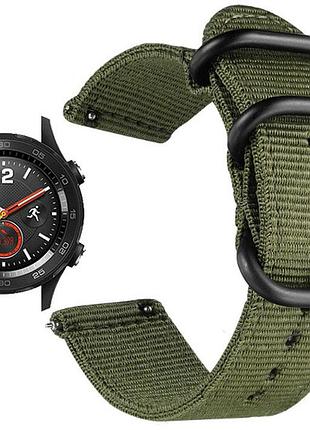 Нейлоновий ремінець primo traveller для годинника huawei watch 2 - army green