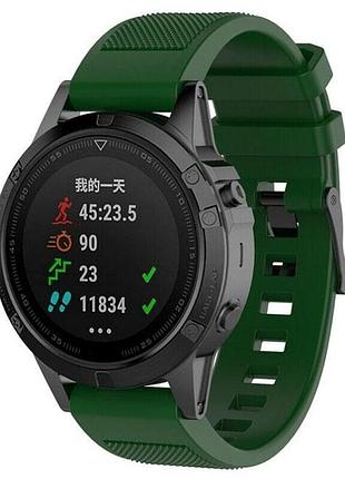 Силиконовый ремешок primo для часов garmin fenix 3 / 3hr / fenix 5x / 6x - army green
