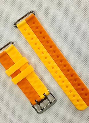 Силиконовый ремешок для детских часов smart kids q60 / q80 / q90 / q100 - orange&yellow