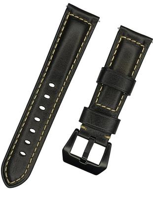 Кожаный ремешок primolux f001 black buckle для часов xiaomi watch 5 / redmi watch 5 active / 5 lite – dark brown