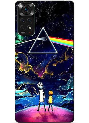Силиконовый чехол бампер для xiaomi redmi note 11s / note 11 с рисунком рик и морти rick and morty