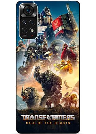 Силіконовий чохол бампер для xiaomi redmi note 11s / note 11 з картинкою звіробої трансформери transformers