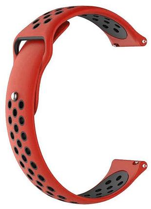 Спортивный ремешок primo perfor sport для garmin vivoactive 3 / vivomove hr / forerunner 245/645 - red&black