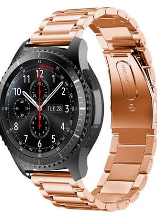 Металевий ремінець primo для годинника samsung gear s3 classic sm-r770/frontier rm-760 - rose gold