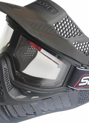 Маска пейнтбольная scott paintball с термальным стеклом - black