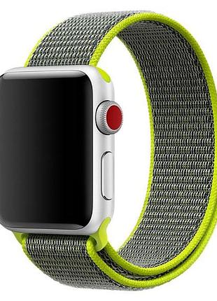 Нейлоновый ремешок primo для apple watch 42mm / 44mm / 45mm - green