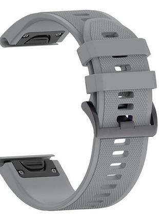 Силіконовий ремінець primo для годинника garmin fenix 3 / 3hr / fenix 5x / 6x - grey