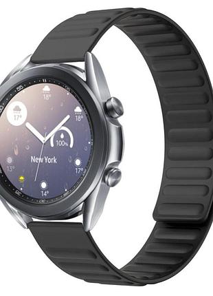Силіконовий магнітний ремінець primolux magnet для годинника samsung galaxy watch 3 41mm sm-r850 - black
