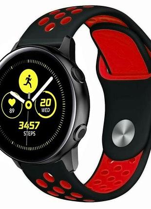 Спортивний ремінець primo perfor sport годинника для samsung galaxy watch active / active 2 - black&red