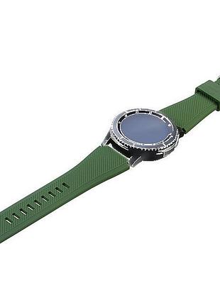 Силіконовий ремінець для годинника samsung galaxy watch 46 mm sm-r800 - army green