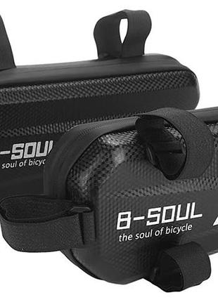 Кофр b-soul сумка на раму мотоцикла, комплект 2 штуки - black