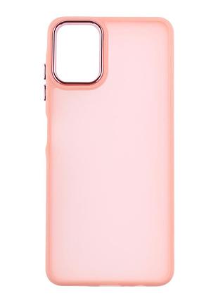 Чехол fiji lens для samsung galaxy a12 (a125) / a12 nacho (a127) бампер матовый pink