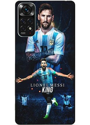 Силиконовый чехол бампер для xiaomi redmi note 11s / note 11 с рисунком messi аргентина месси