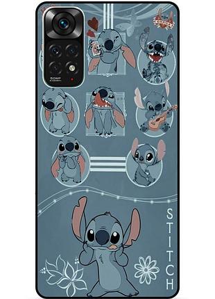 Силіконовий бампер чохол для xiaomi redmi note 11s / note 11 з картинкою стіч stitch