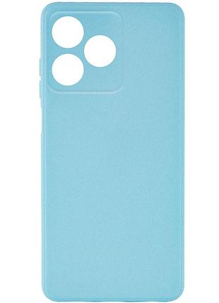 Чохол fiji style для realme note 50 (rmx3834) силікон бампер із захистом блоку камер блакитний