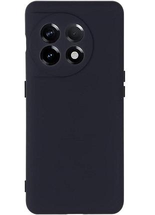 Чехол fiji style для oneplus 11 силикон бампер с защитой блока камер черный
