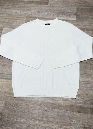 Чоловічий білий тонкий светр threadare, розмір xl