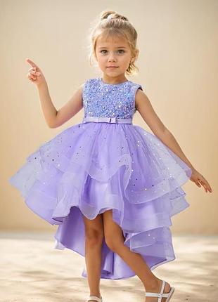 Платье фиолетовое детское 4-12 лет 4