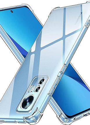 Чохол fiji proof для xiaomi 12 / 12x / 12s прозорий бампер з посиленими бортами transparent