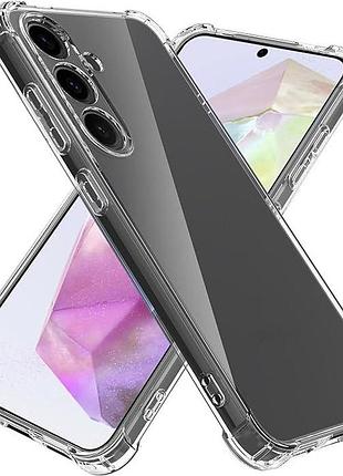 Чехол fiji proof для samsung galaxy m55 5g (m556) прозрачный бампер с усиленными бортами transparent